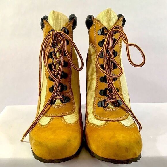 VINTAGE LENOXX  HIGH HEEL WORK BOOTS SIZE 7.5 - Picture 1 of 7